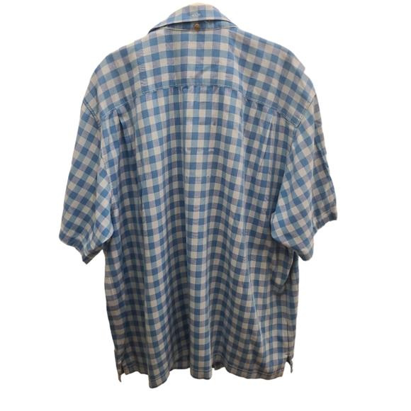 Tommy Bahama Original Fit 100% Short Sleeve Checkered Shirt - XL - Picture 2 of 9